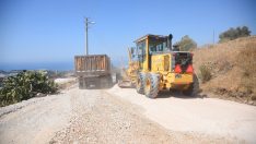 Alanya’da yol yapım çalışmaları