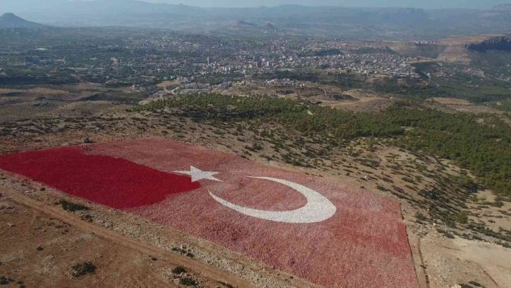 Dünyanın en büyük bayrağı boyanıyor